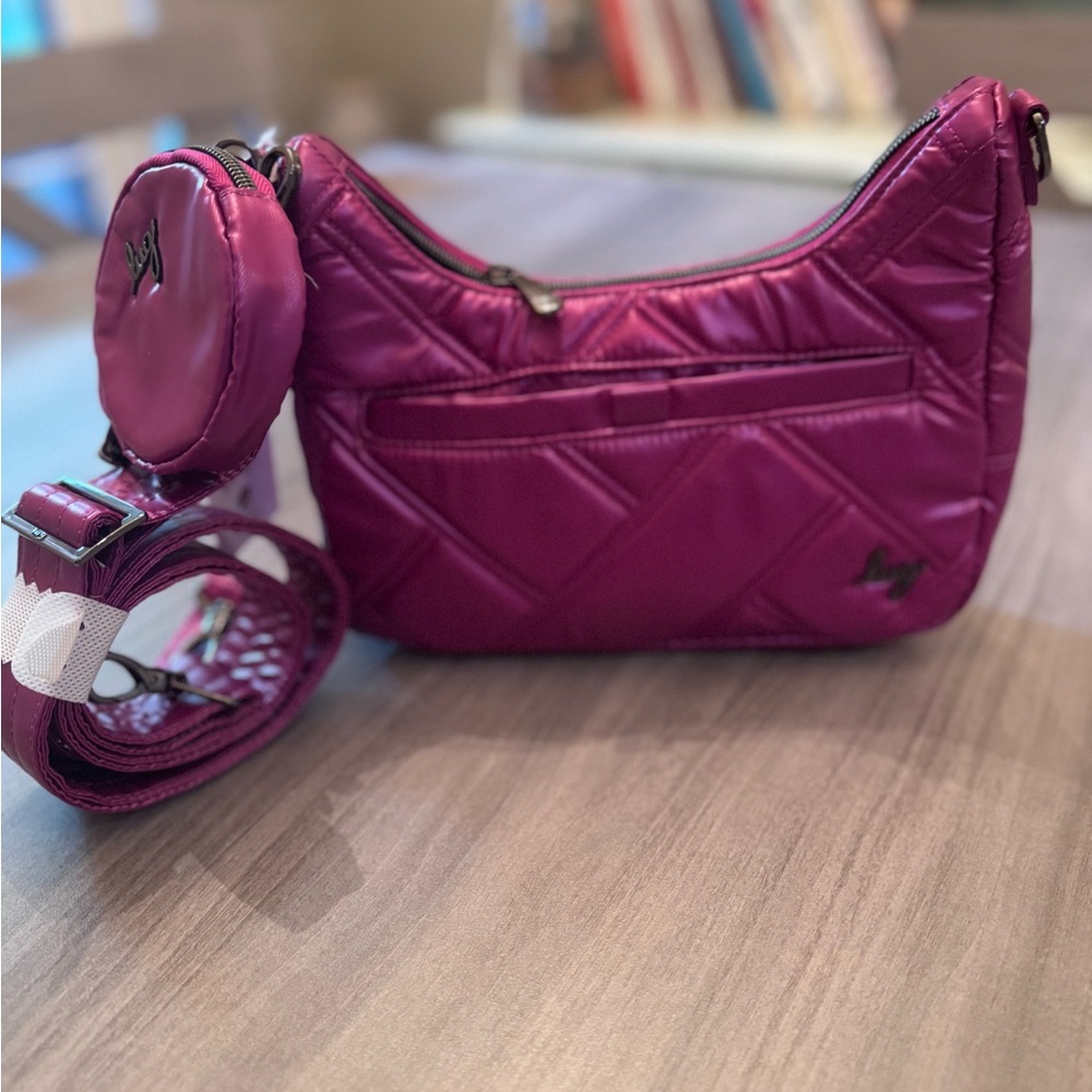 lug Quilted Crossbody Bag in Magenta